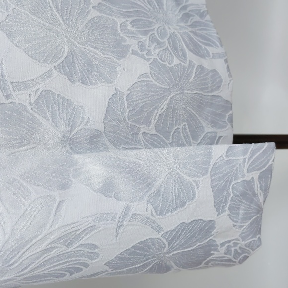 Liz Jordan Women's Skirt Size 12 Silver Embroidered Floral Pencil Lined Zip NEW - Picture 10 of 15